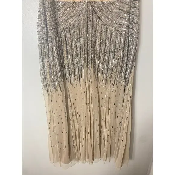 ADRIANNA PAPELL DRESS GOWN MOTHER OF THE BRIDE EVENING FORMAL WEDDING GUEST - Picture 11 of 16